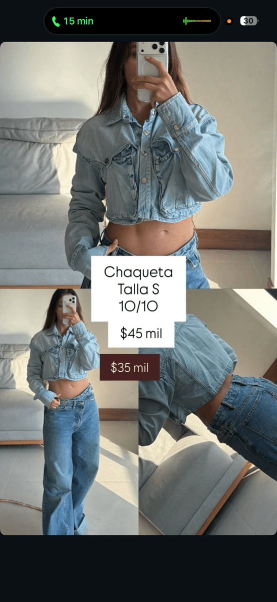 Chaqueta jean cropped
