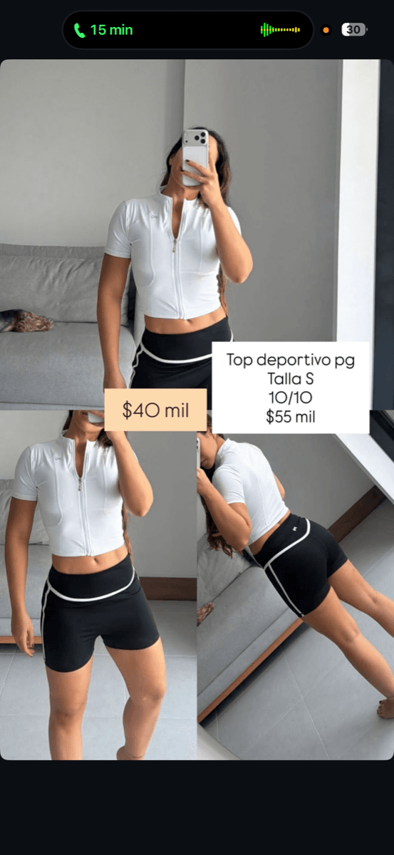 Top deportivo cremallera